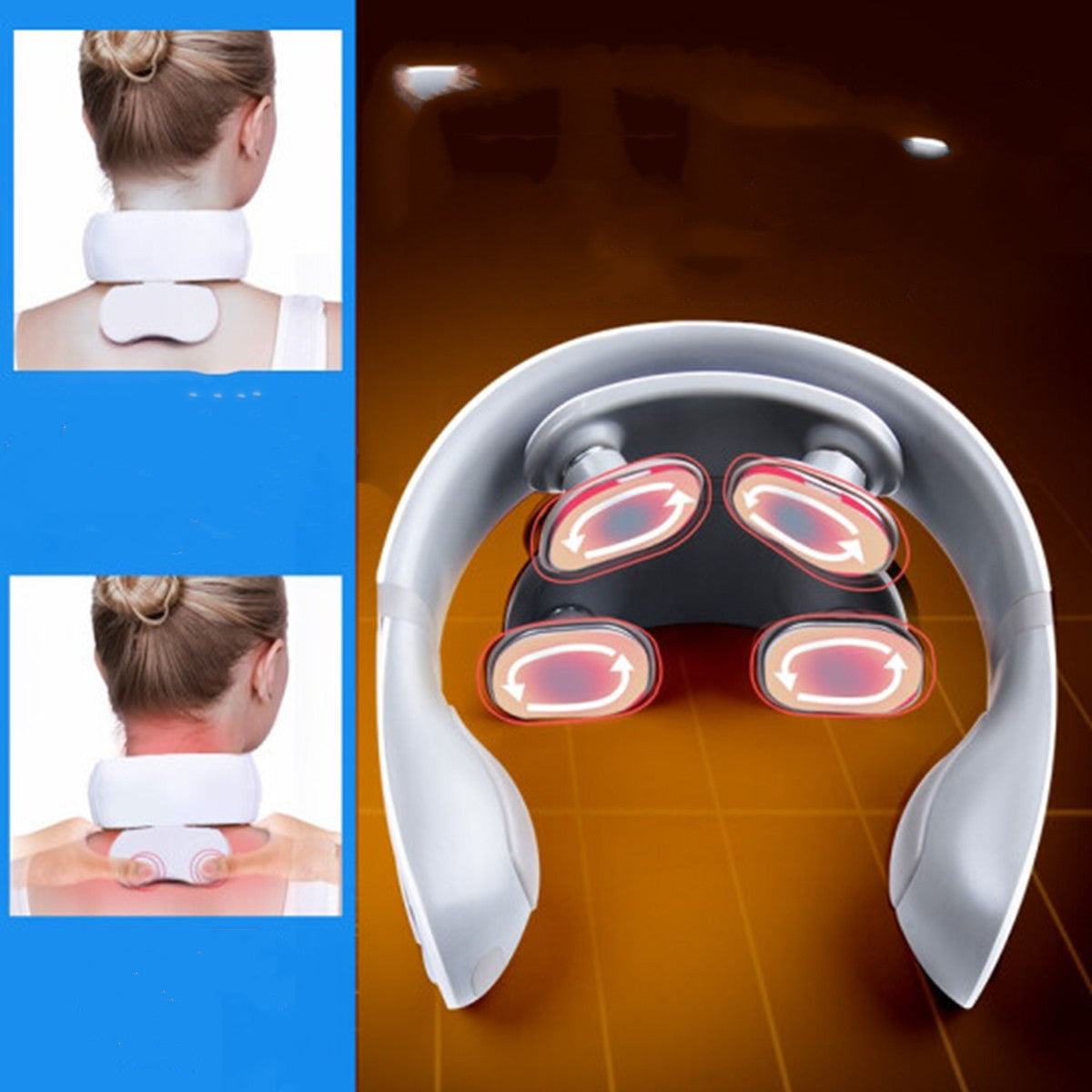 Electric Smart Multifunctional Far Infrared Heating with 2 Heads Neck Vibration Health Massager - ANIETECHBOUTIK